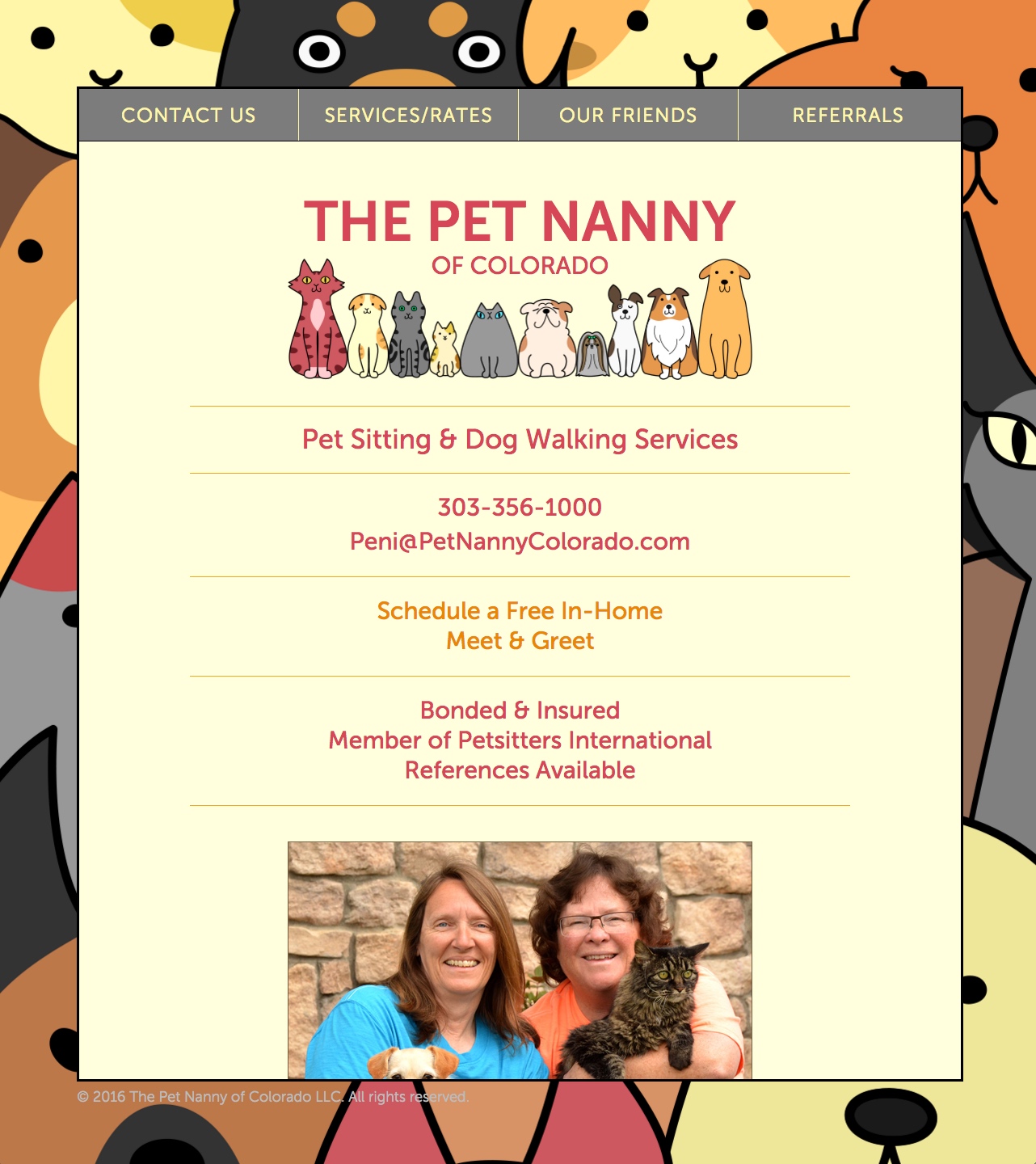 Pet Nanny of Colorado home page