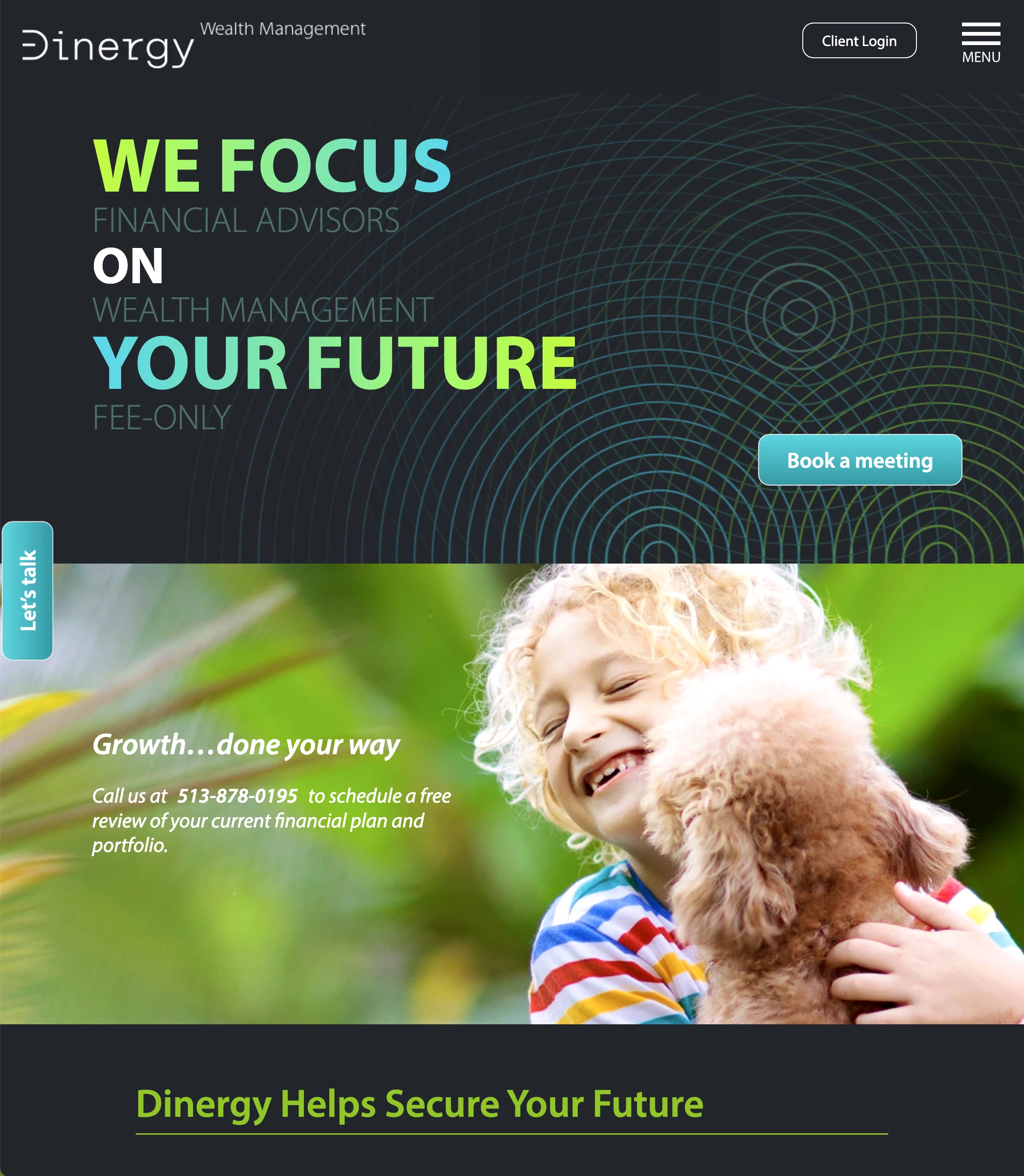 Dinergy Wealth Management home page