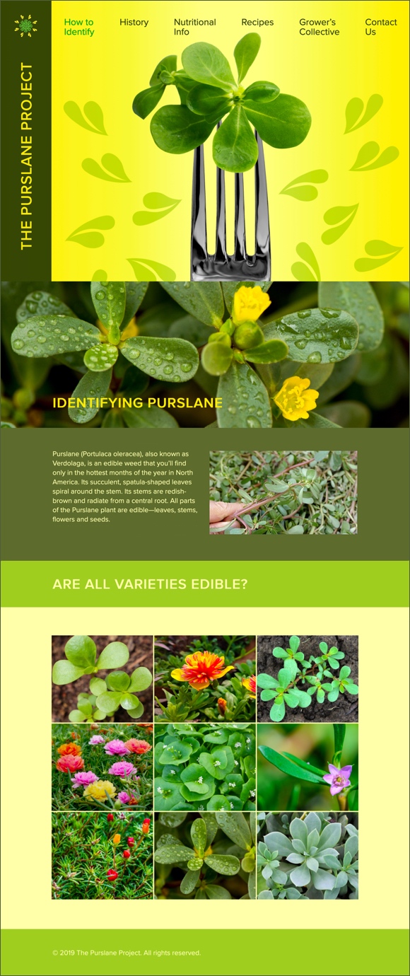The Purslane Project home page