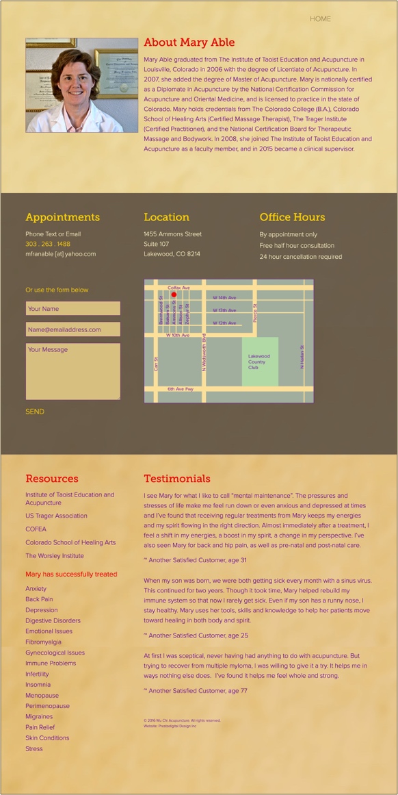 Wu Chi Acupuncture interior page